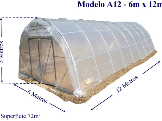 Invernadero de 6m de ancho - Modelo A